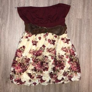 Floral Belted Top